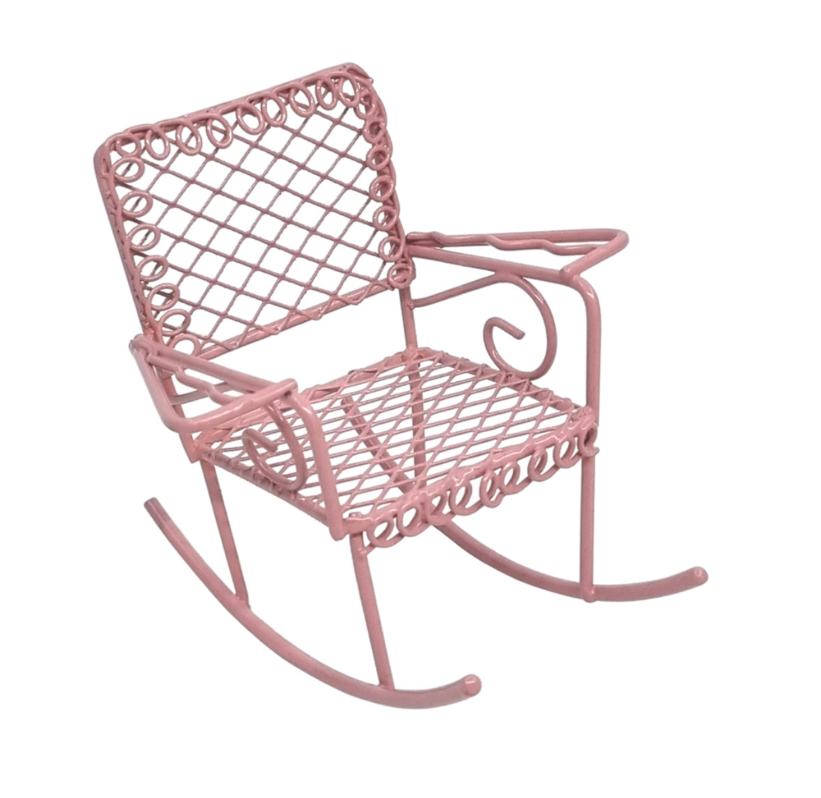 Metal Rocking Chair – Pink