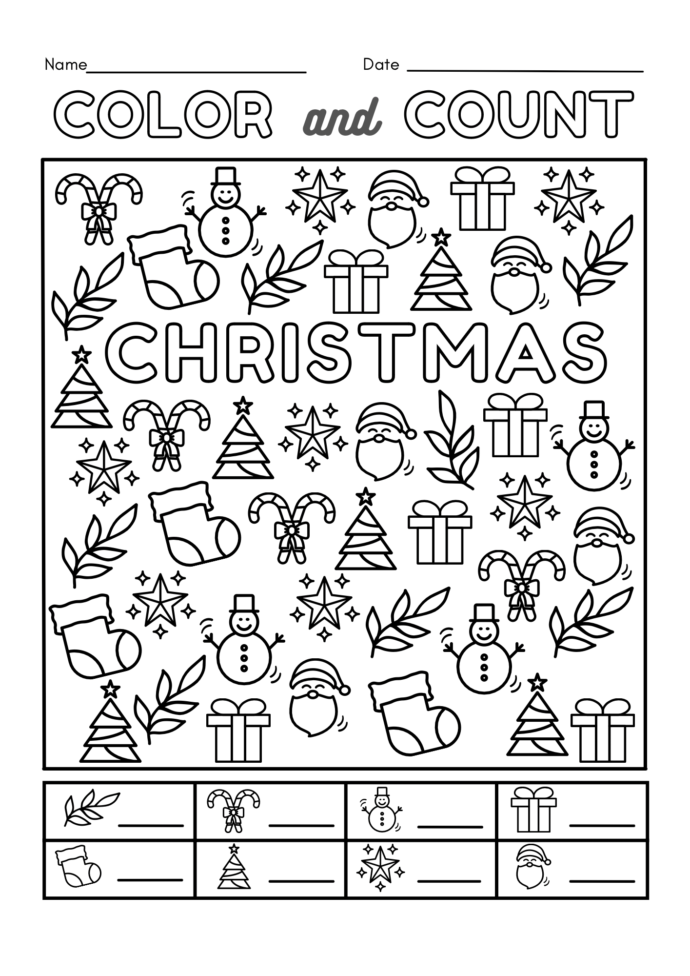 Christmas Colour and Count