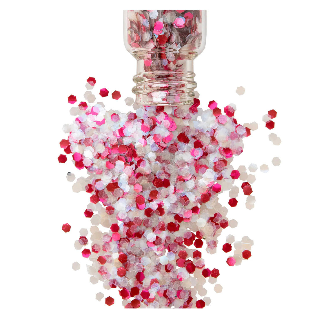 Candy Cane Bio Glitter - 10ml Glass jar