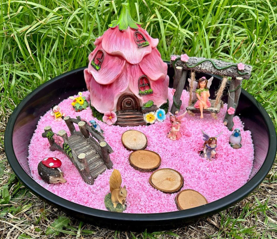 Pink Blossom Fairy House