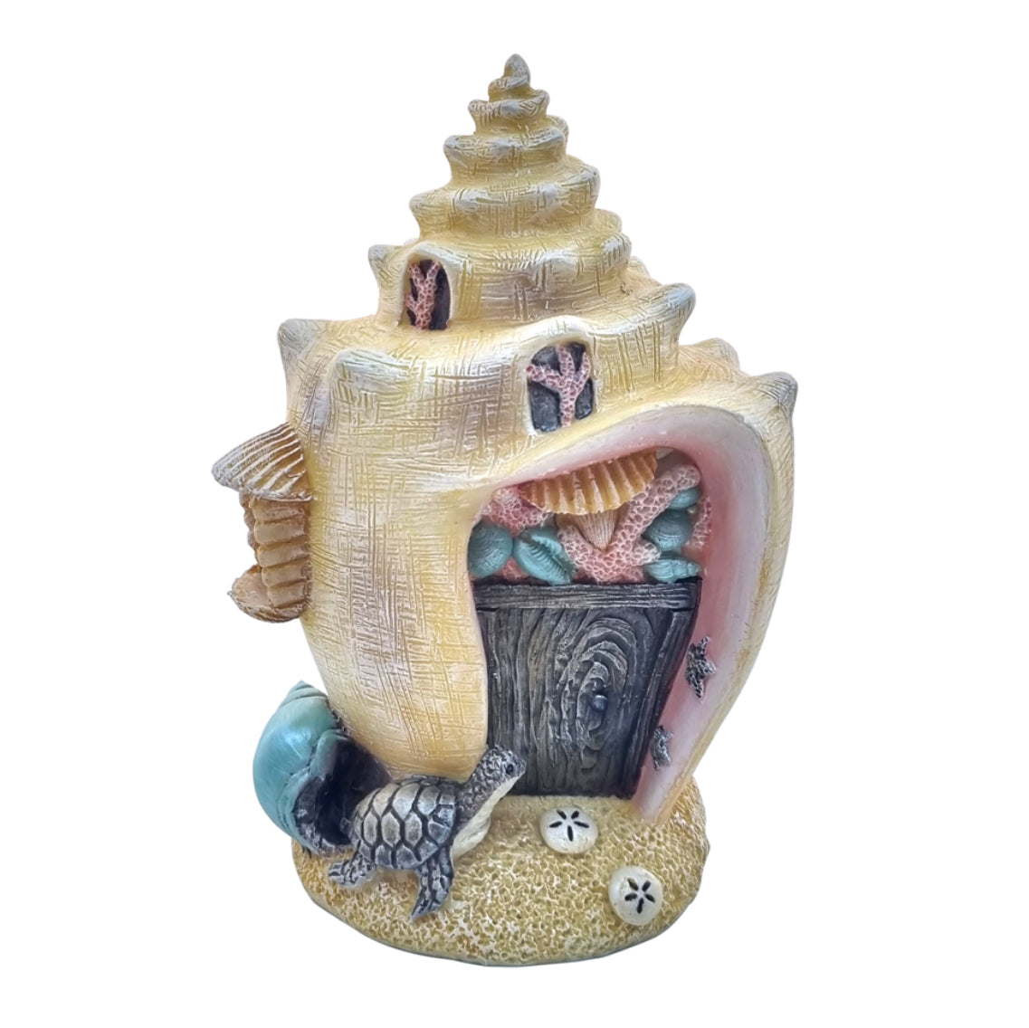 Turtle Shell Conk Conch Shell House w/Turtle β little hearts and souls