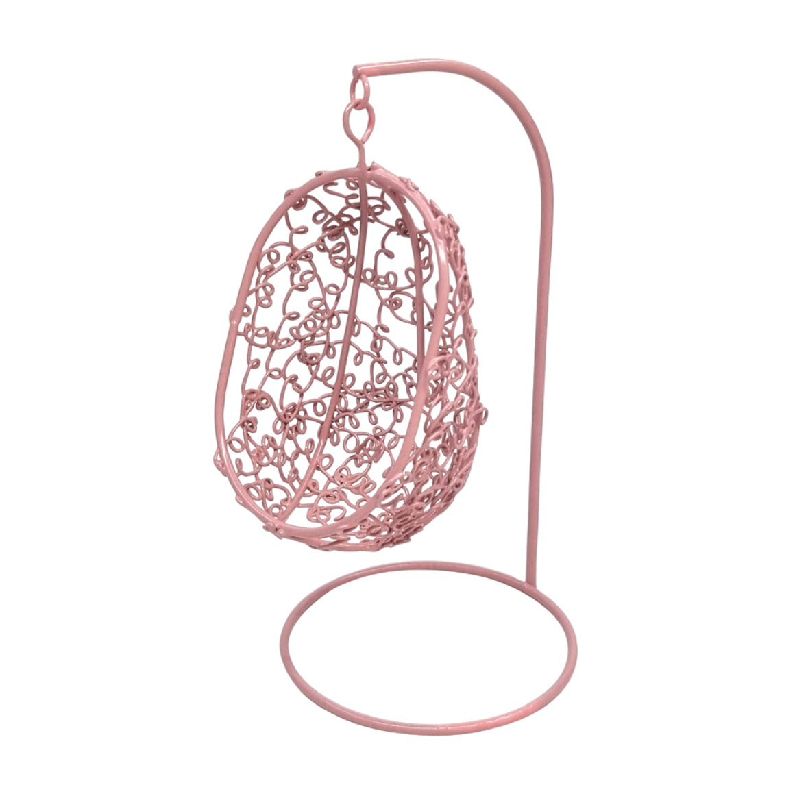 Metal Egg Chair w/Stand – Pink