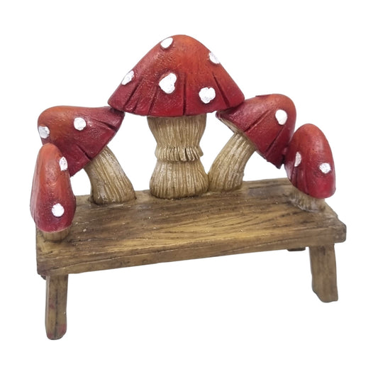 Mushroom Garden Bench