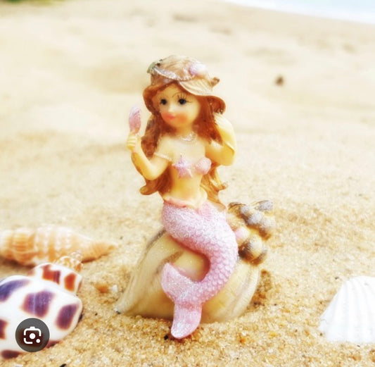 Mermaid holding Shell Mirror