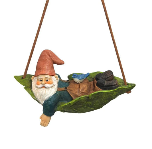 Gnome on Leaf Swing