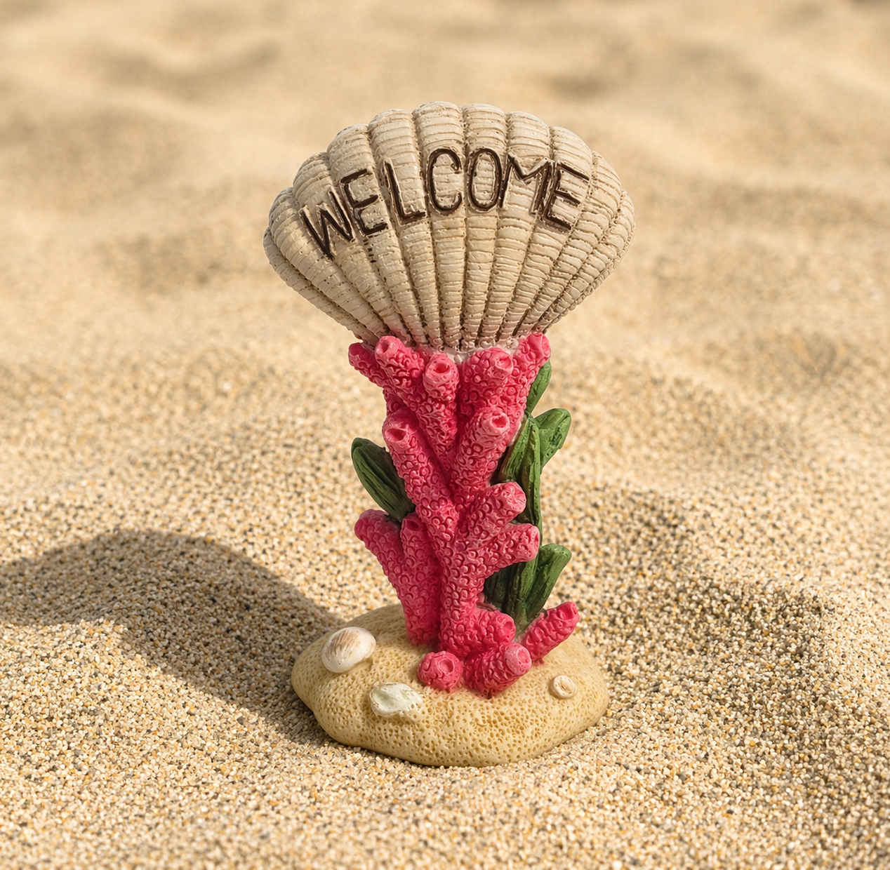 Coral Shell Welcome Sign