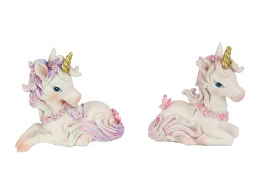 Sitting Unicorn with Butterfly