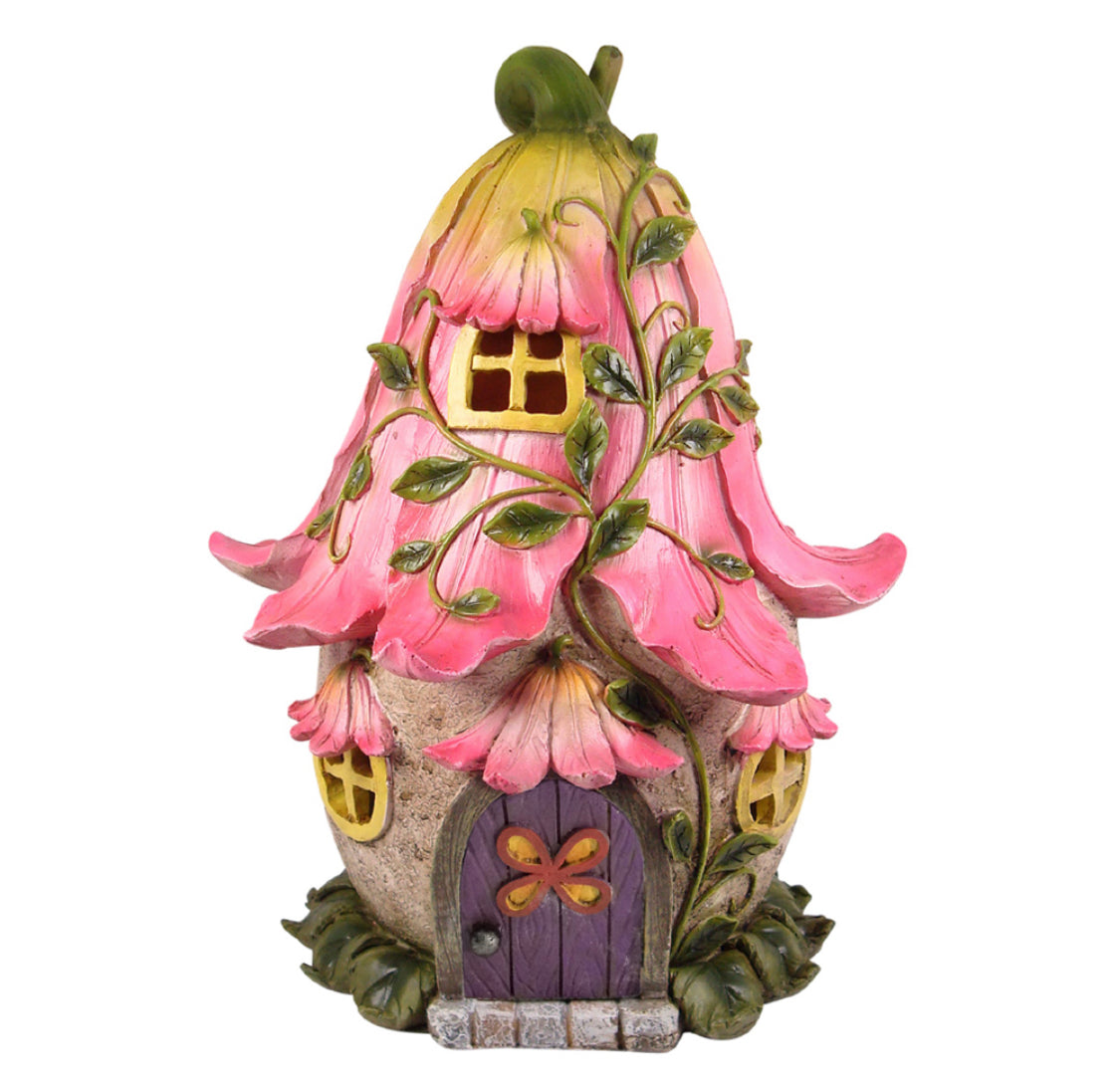 Pink Flower Fairy House (w/LED Light-Up)