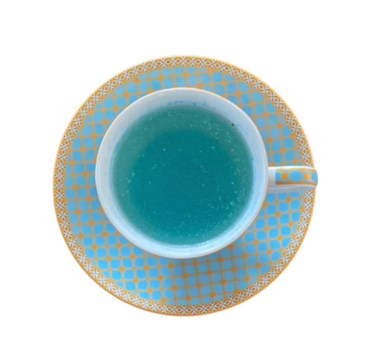 Minty Blue Glitter Tea