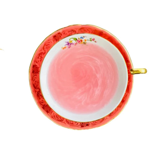 Pink Flower Glitter Tea