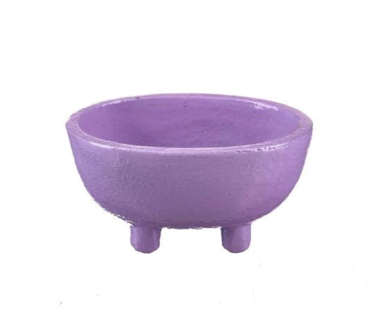 Mini Oval Cast Iron Cauldron - Lavendar