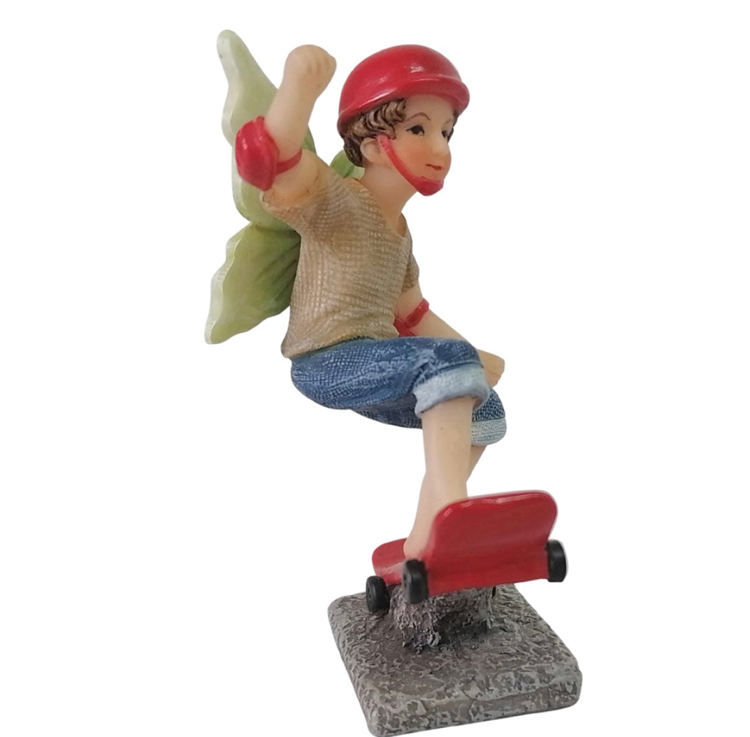 Fairy Noah Riding a Skateboard