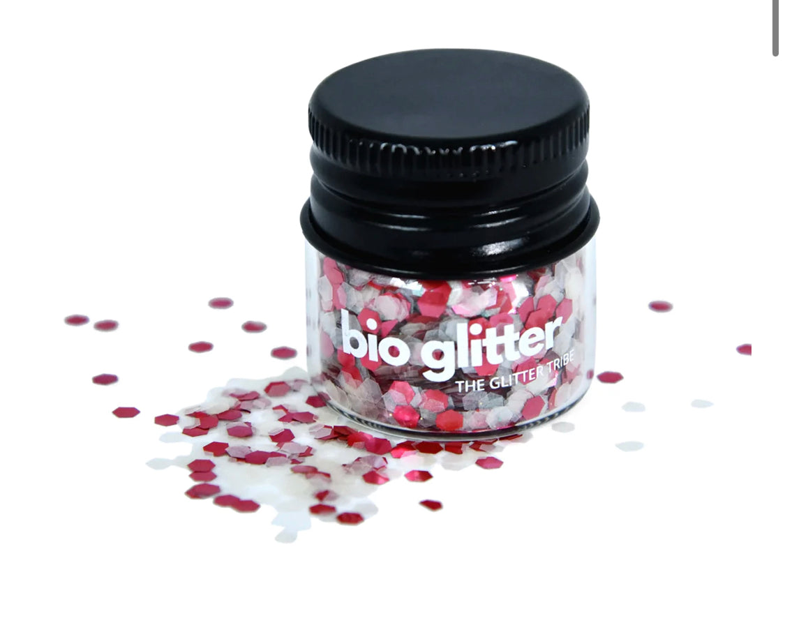 Candy Cane Bio Glitter - 10ml Glass jar