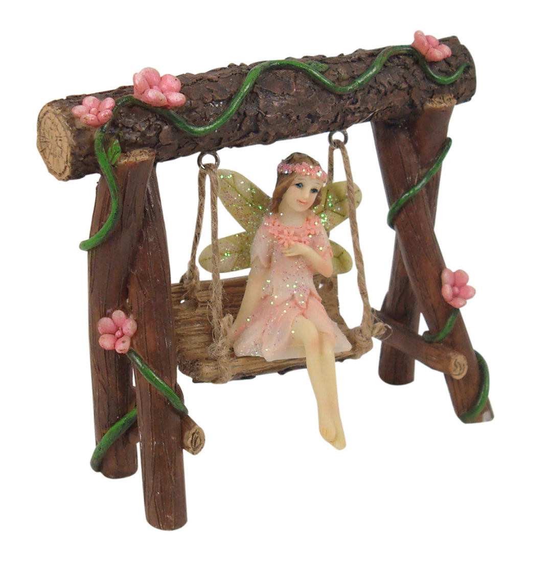 Fairy Garden Swing (straight top log)